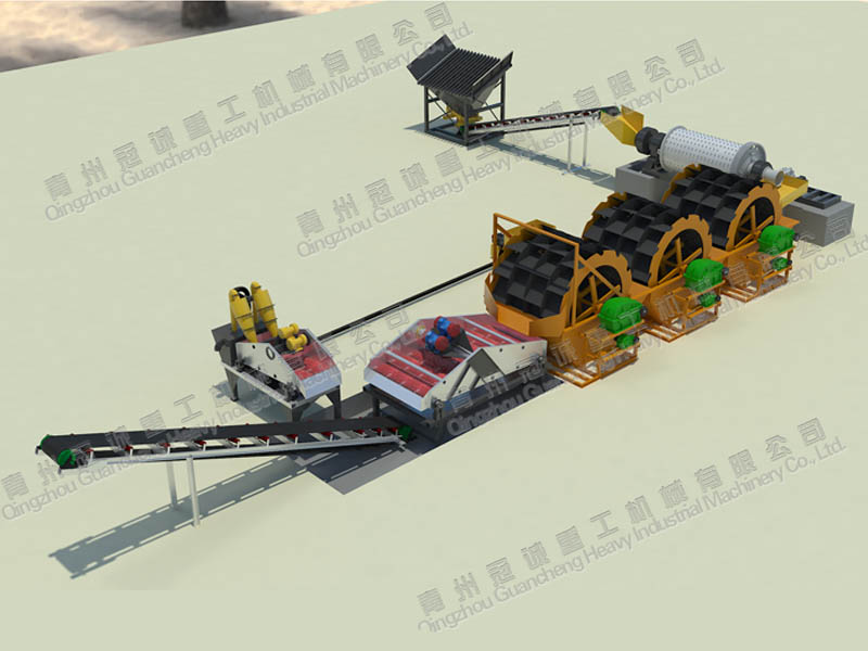 鵝卵石制砂洗沙生產(chǎn)線 鵝卵石制砂洗沙生產(chǎn)線