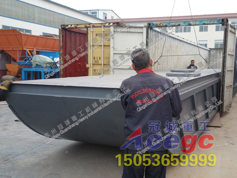 發(fā)往加納的淘金船選金設備